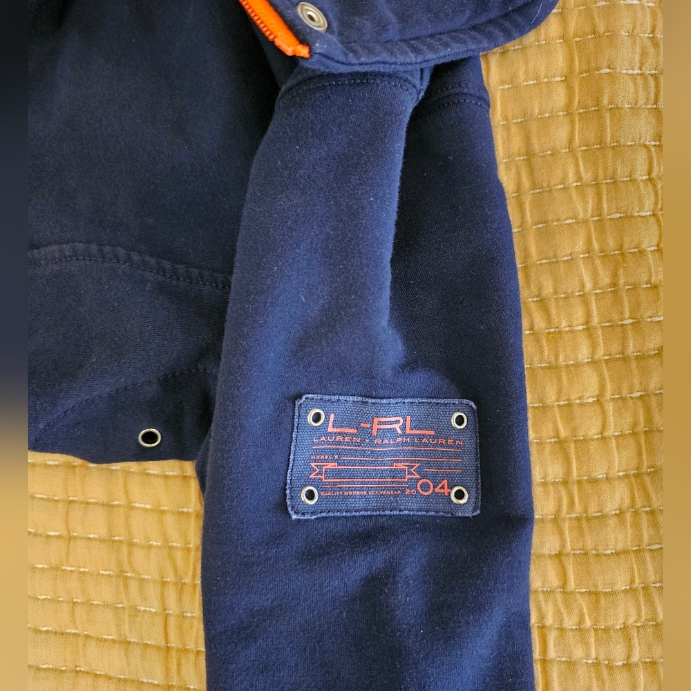 Lauren Active Ralph Lauren Vintage Shacket Nautical Preppy Navy Red Full Zip - Picture 7 of 15